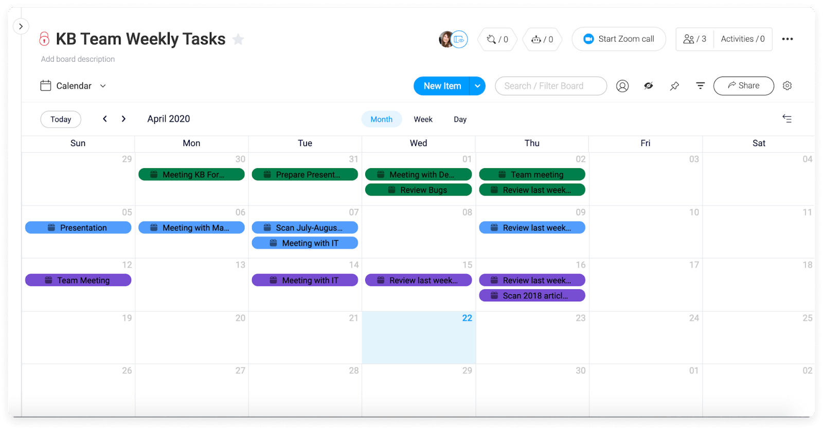 Calendar Management